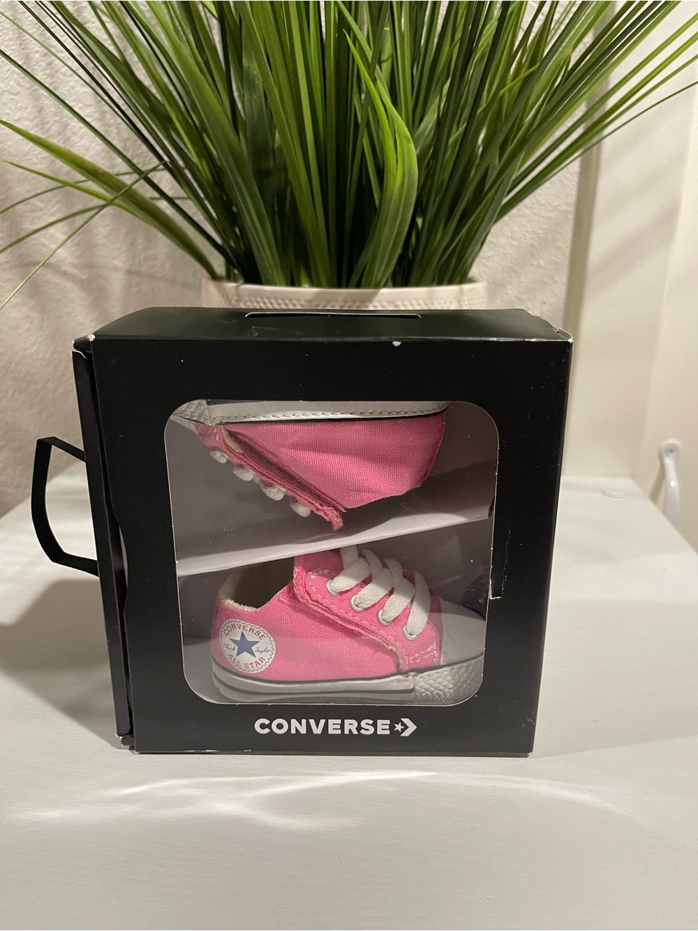 Converse Kids Pink & White High-Top Sneakers